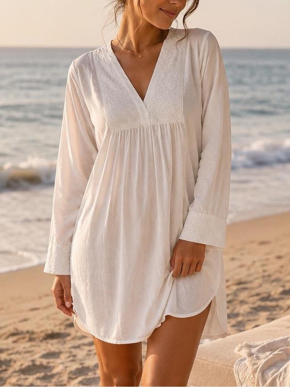 Vineyard Vines White Embroidered Tunic Dress XXS NWT Coco Reef Emb Beach Dress